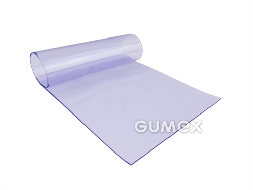 Folie ATB, 2mm, Breite 200mm, glatt, antibakteriell, 72°ShA, PVC, -20°C/+60°C, transparent, 